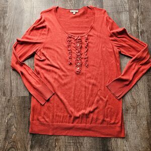 Gap Ruffle Front Sweater